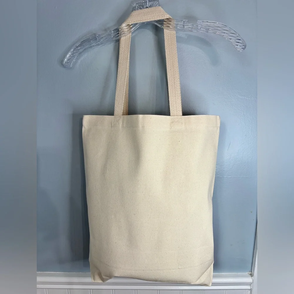 Cute Chick Tote Bag with Floral Eggs Cream Pink Easter Vibes Groceries Handmade